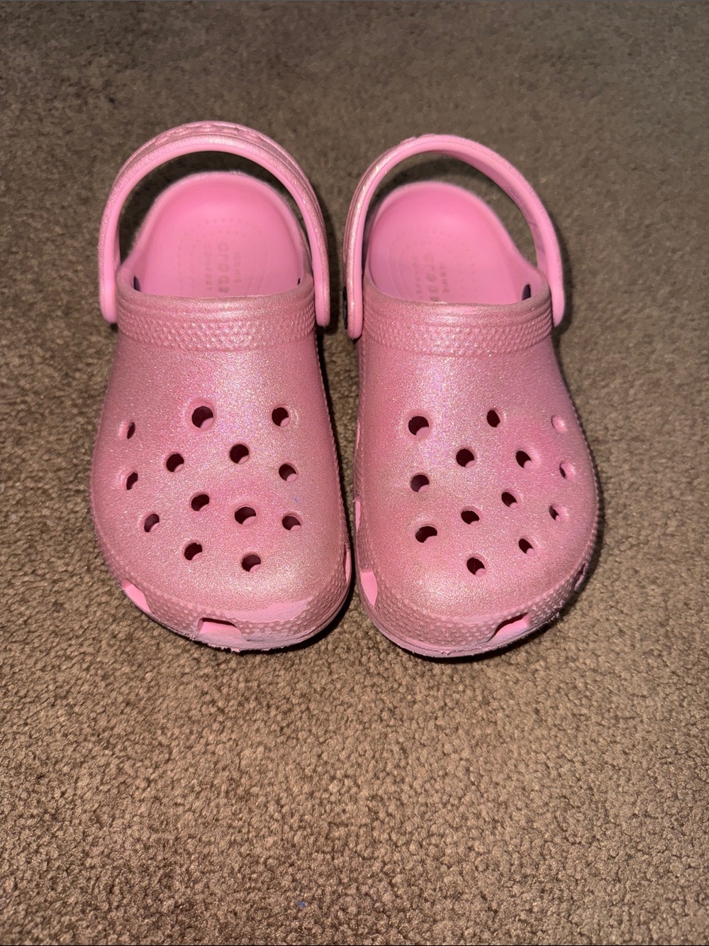 Kids Pink Slip-On Crocs Clogs